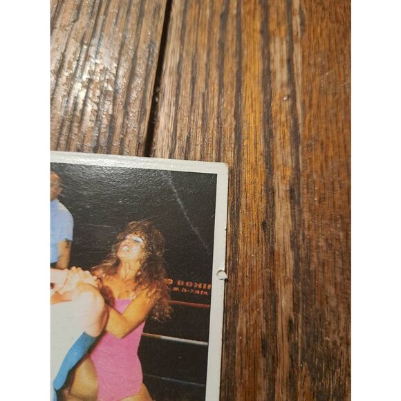 Vintage 1985 Topps WWF Trading Card 47 Wendi Richter Moolah Putting on Squeeze - Picture 2 of 4